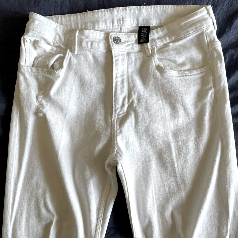 H&M boys white skinny jeans size 14